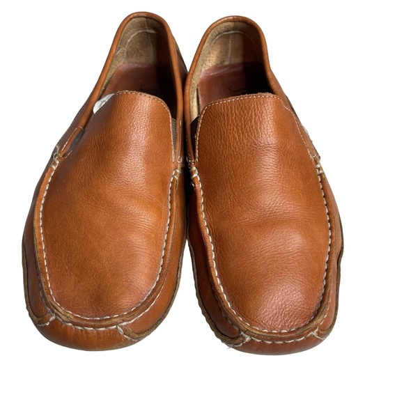 Saks Fifth Ave model 6433 Men\'s Tan all leather driving Loafers size 10 M main image 7